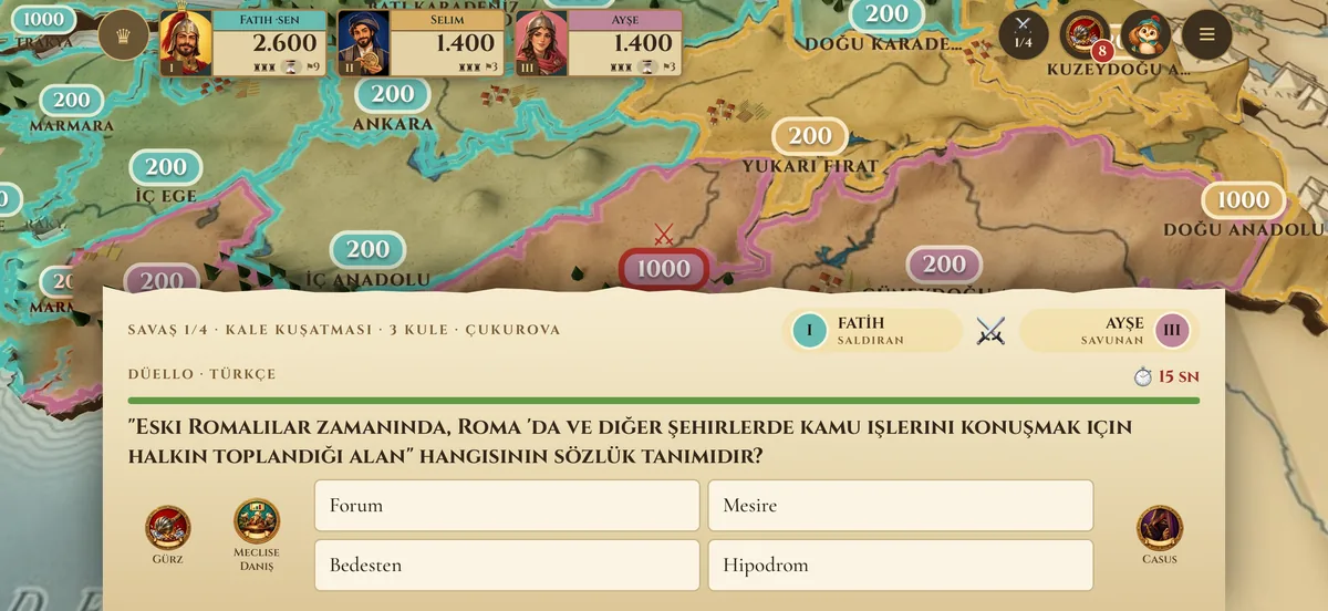Hafıza Sarayı: a question duel