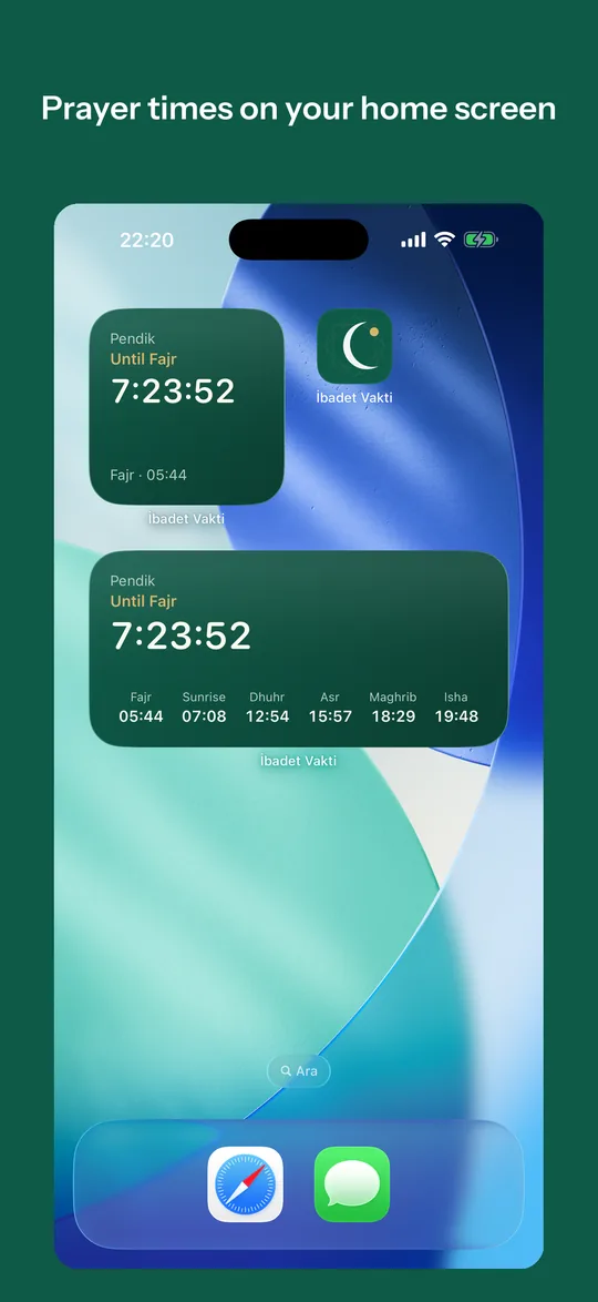 İbadet Vakti: home screen widgets